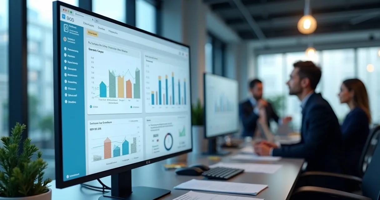 Painel de gestão com setores integrados em tempo real