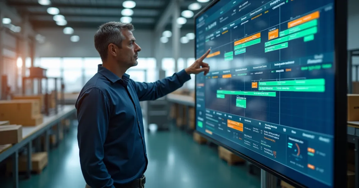Cronograma de Gantt aplicado à automação de processos em uma indústria.
